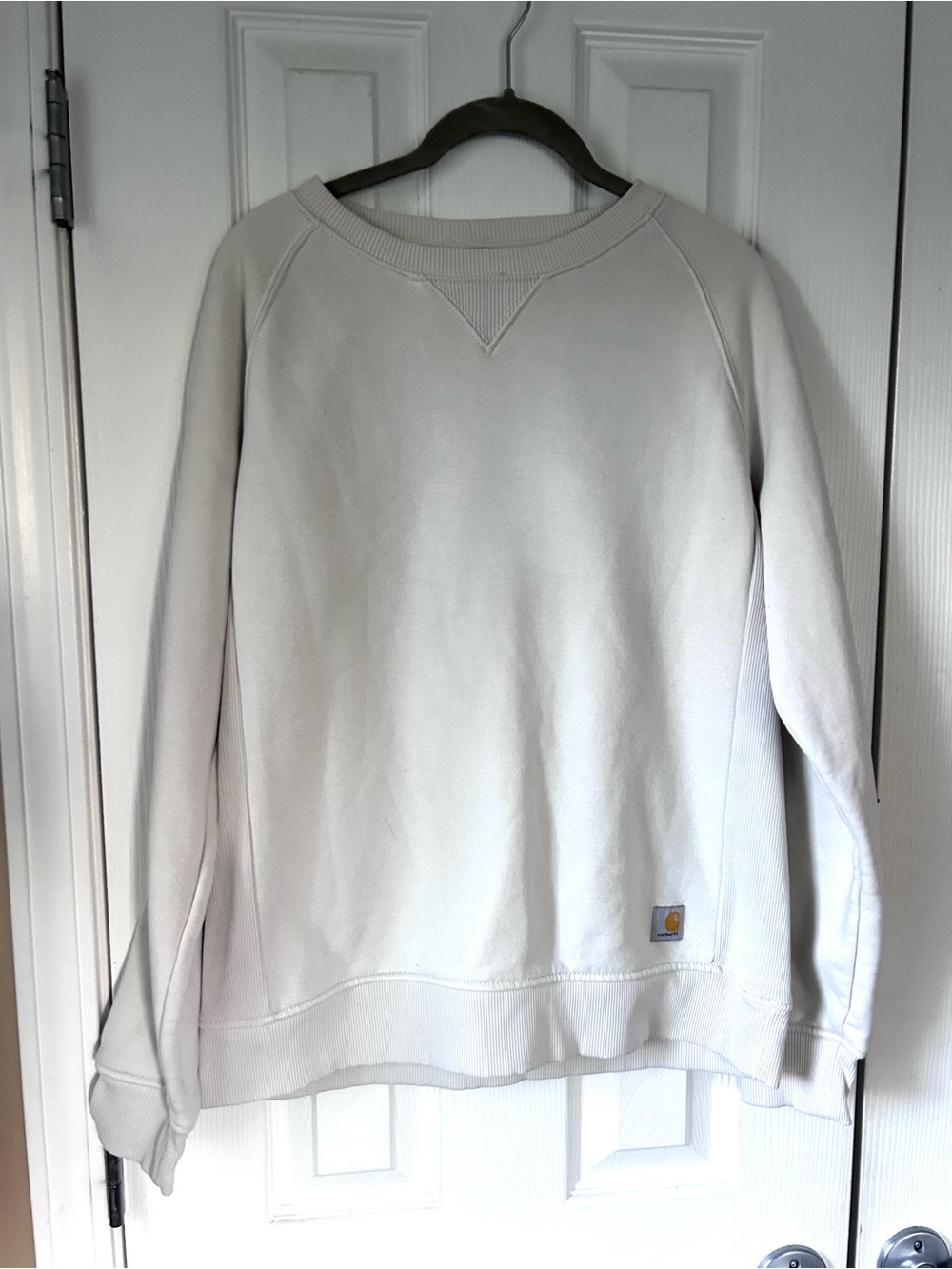 Carhartt Women’s Relaxed Fit Crewneck Sweatshirt White Size Medium